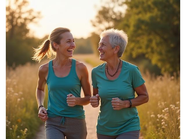 Active adults engaging in healthy aging activities