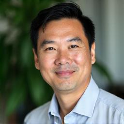 David Chen, calm and approachable wellness coach.