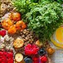 Healthy food options, representing nutrition for hormone balance.